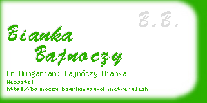 bianka bajnoczy business card